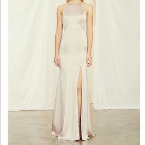 Amsale Imani open back maxi gown dress (NWOT)